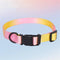 <tc>Color</tc>Arnés de pecho y cuerda de tracción para perros con gradiente de colores vibrantes - Diseño antidesgarro