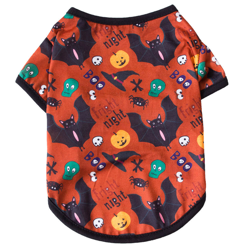 Serie de Halloween de nueva ropa estampada para mascotas