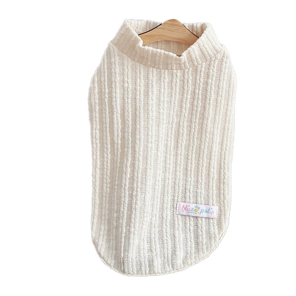 Soft and Stylish Ribbed Dog Sweater - Cozy and Warm for All Seasons