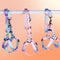 <tc>Color</tc>Arnés de pecho y cuerda de tracción para perros con gradiente de colores vibrantes - Diseño antidesgarro