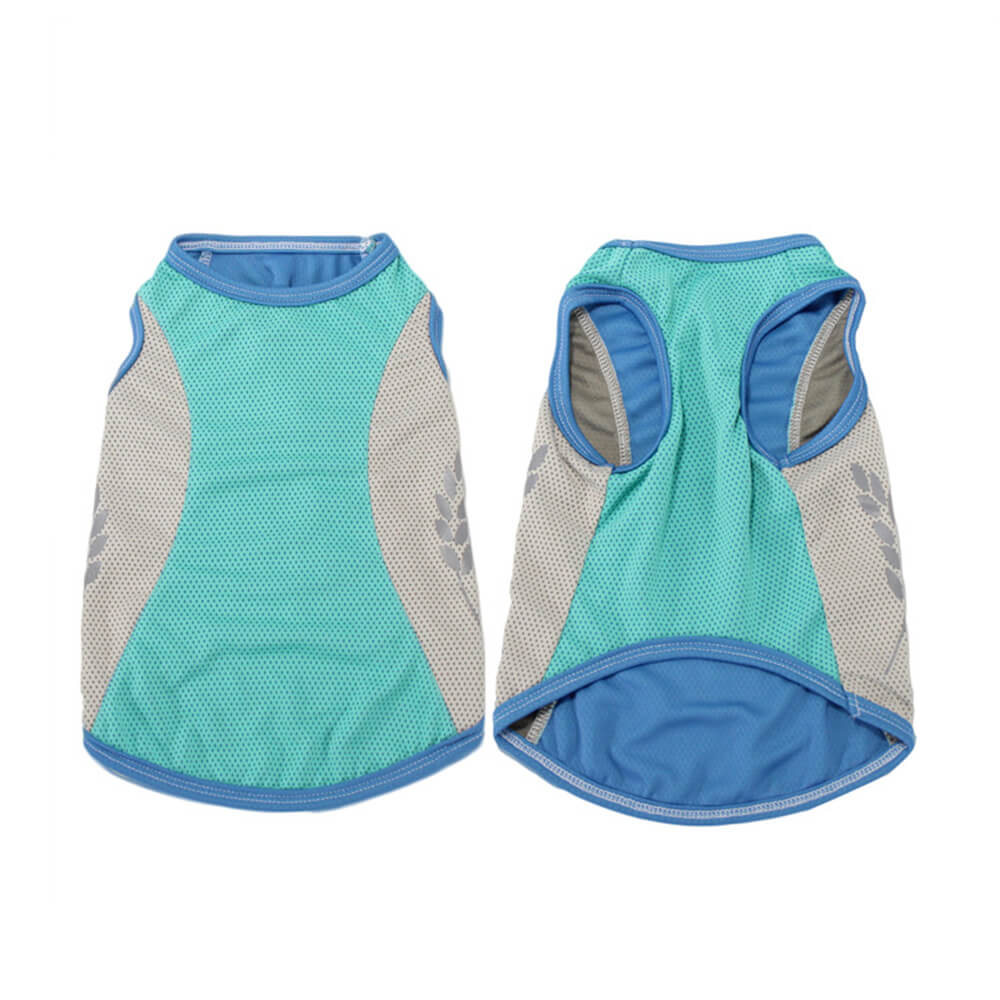 Ropa para perros, orejas de trigo reflectantes en forma de panal, ropa fresca refrescante, chaleco a juego de colores