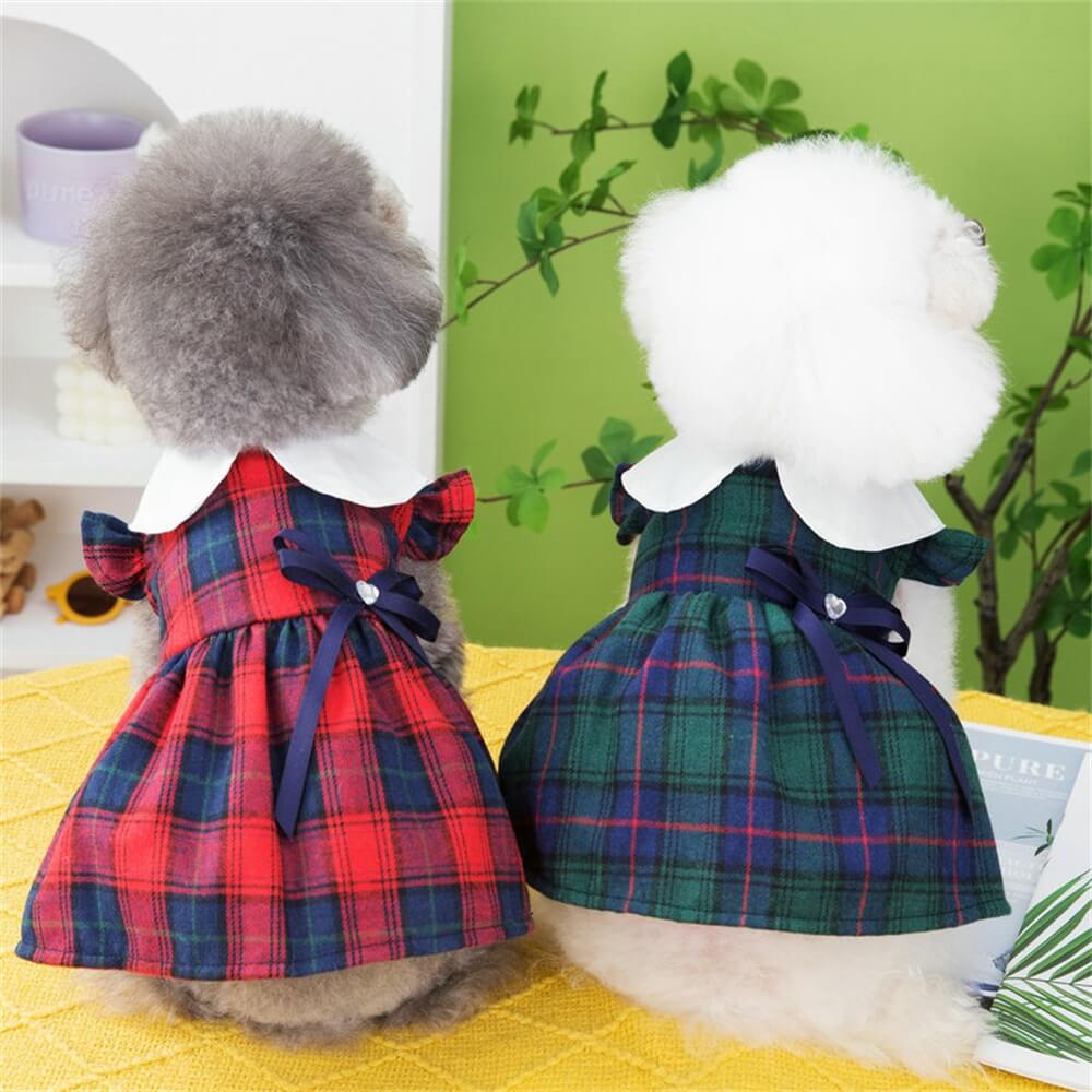 Elegant Plaid Dog Dress - Perfect for Special Occasions