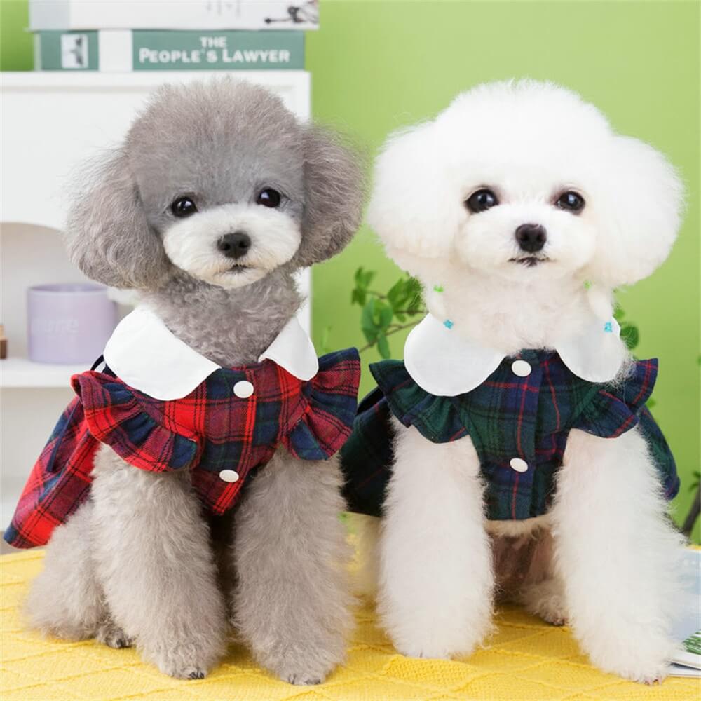 Elegant Plaid Dog Dress - Perfect for Special Occasions