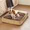 Fluffy Warm Detachable Orthopedic Dog Bed- Checker Cocoon