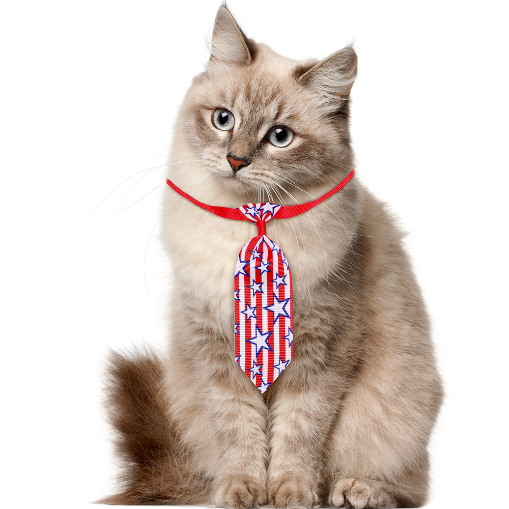 Adjustable Independence Day Pet Neck Tie Pet Clothing Accessories