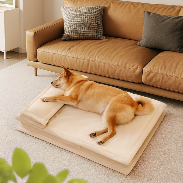 Anti-ansiedad con soporte de esponja cama para perros dormido profundo