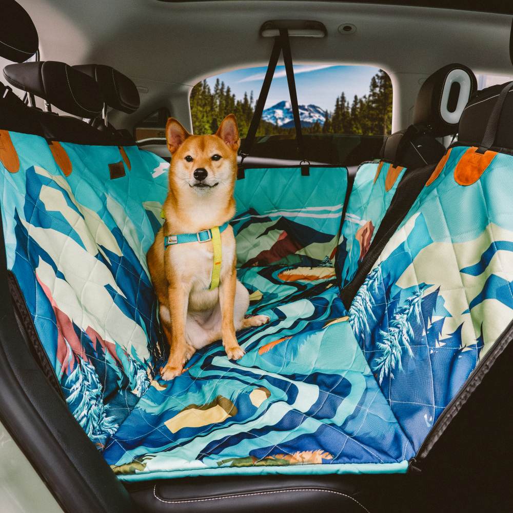 Areca Palm Print Waterproof Dog Car Back Seat Cover - Tropical Charm