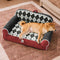 Diamond-Quilted Sherpa Orthopedic Dog & Cat Sofa Bed - Cocoa Pine