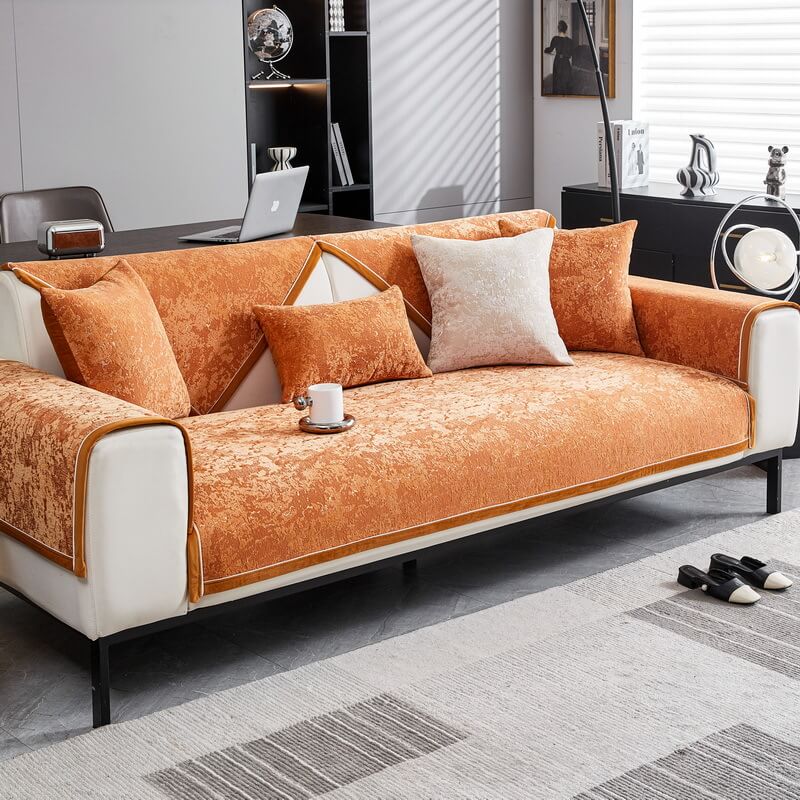 Chenille Wear-Resistant Anti-Scratch Sofa Anti-Slip Protection Couch Cover