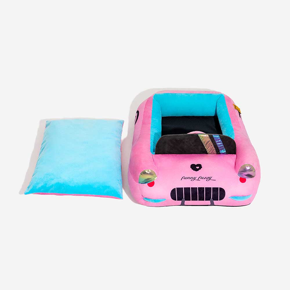 Classic Convertible Race Car Bolster Pet Bed - Fast＆Fur