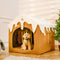 Casa de nieve navideña acogedora calidez gran casa de perros