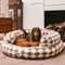 Cama clásica de Donut Dog Bolster Donut Bolster Argyle - Haven acogedor