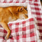 Cama clásica de perros ergonómico a cuadros a cuadros - expandible lavable