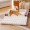 Cama clásica de perros ergonómico a cuadros a cuadros - expandible lavable