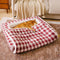 Cama clásica de perros ergonómico a cuadros a cuadros - expandible lavable