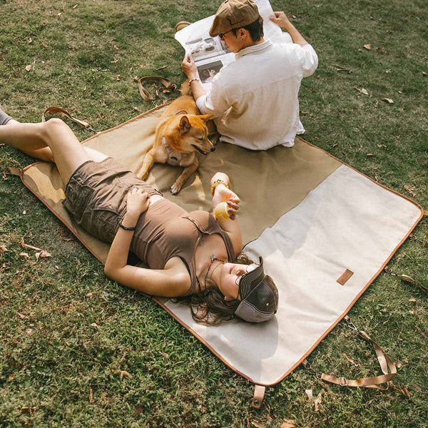 Classic Retro - Camping impermeable y tapa del asiento trasero de doble uso del automóvil