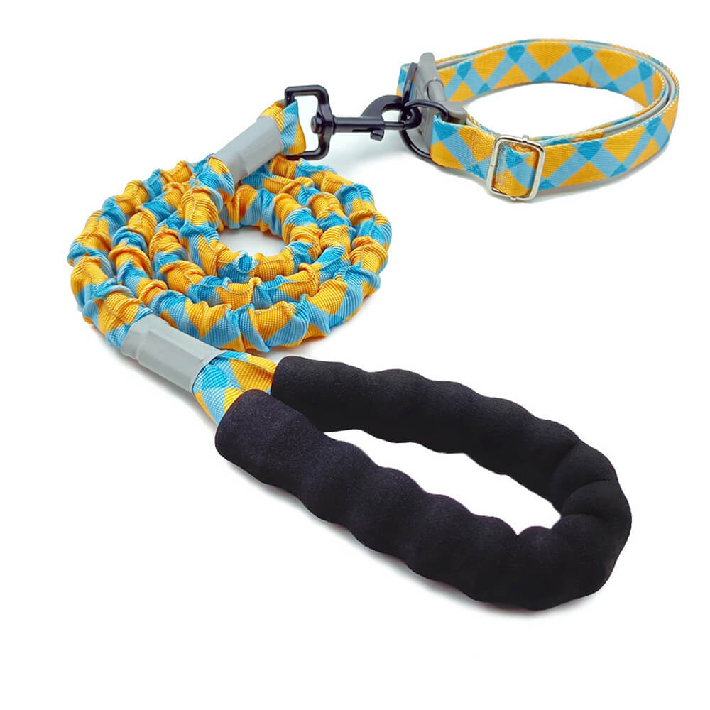 <tc>Color</tc>Correa y collar para perros grandes con cuerda de tracción de alta elasticidad