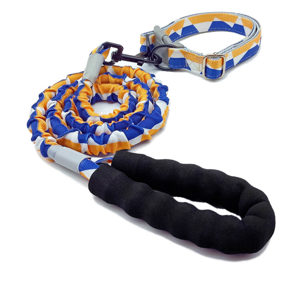 <tc>Color</tc>Correa y collar para perros grandes con cuerda de tracción de alta elasticidad