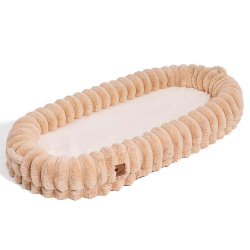 Creamy Plush Super Large Donut Human Dog Bed - Cuddle Cradle