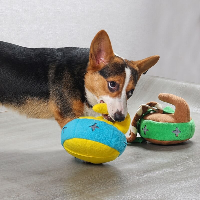 Juguete interactivo para perros Curling Puzzle, dispensador de golosinas