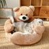 Linda cama de gato de oso de abrazo desmontable