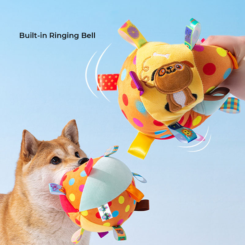 Lindos juguetes interactivos para perros con bola chirriante bordada