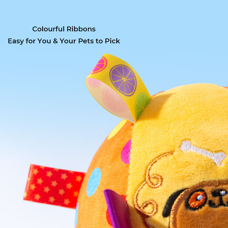 Lindos juguetes interactivos para perros con bola chirriante bordada