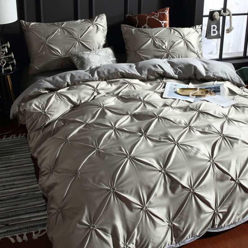 Diamond Tufting All Season Bedding Quilt Cover Set