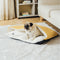 Cama de perros con saco de dormir de cachorros difuso extremadamente suave