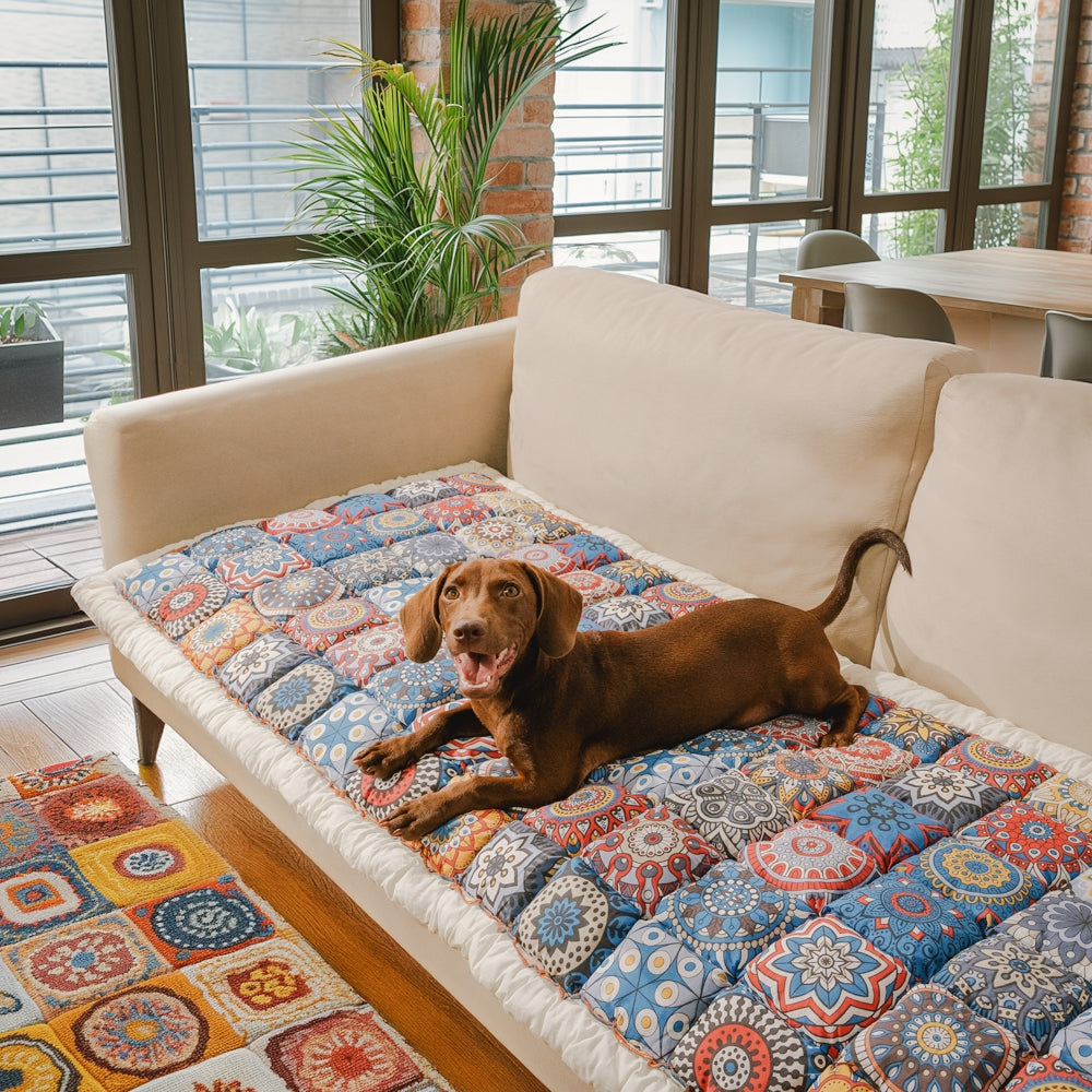 <tc>Funda protectora de sofá, Tapete de sofa de algodón con estilo de jardín</tc>
