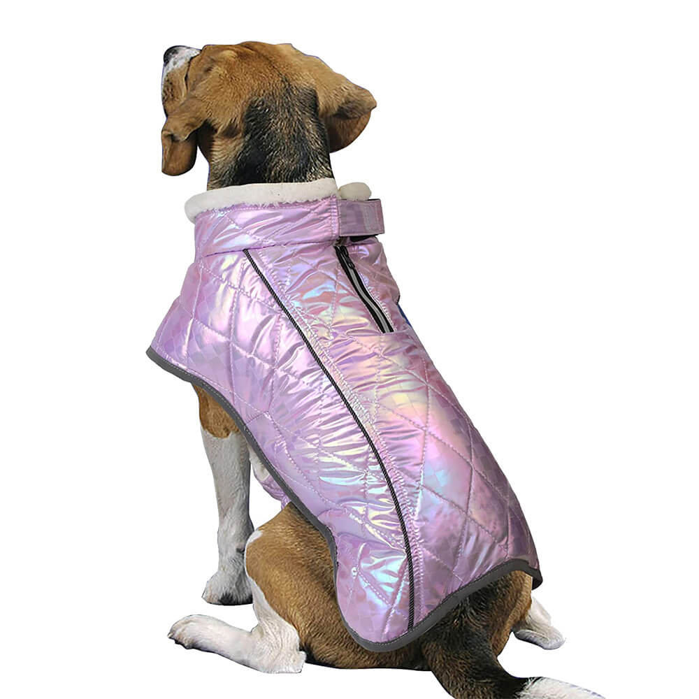 Dazzling Colorful Waterproof Reflective Warm Dog Jacket