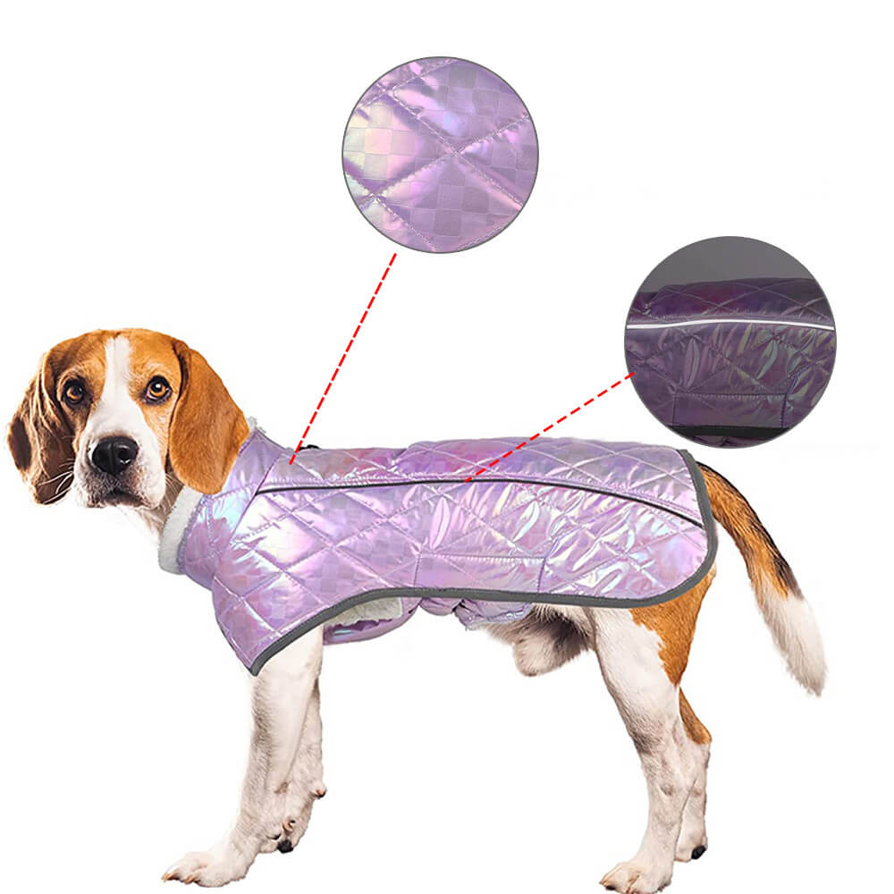 Dazzling Colorful Waterproof Reflective Warm Dog Jacket