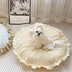 Cama de perros redondo acogedor y acogedor con volantes floral