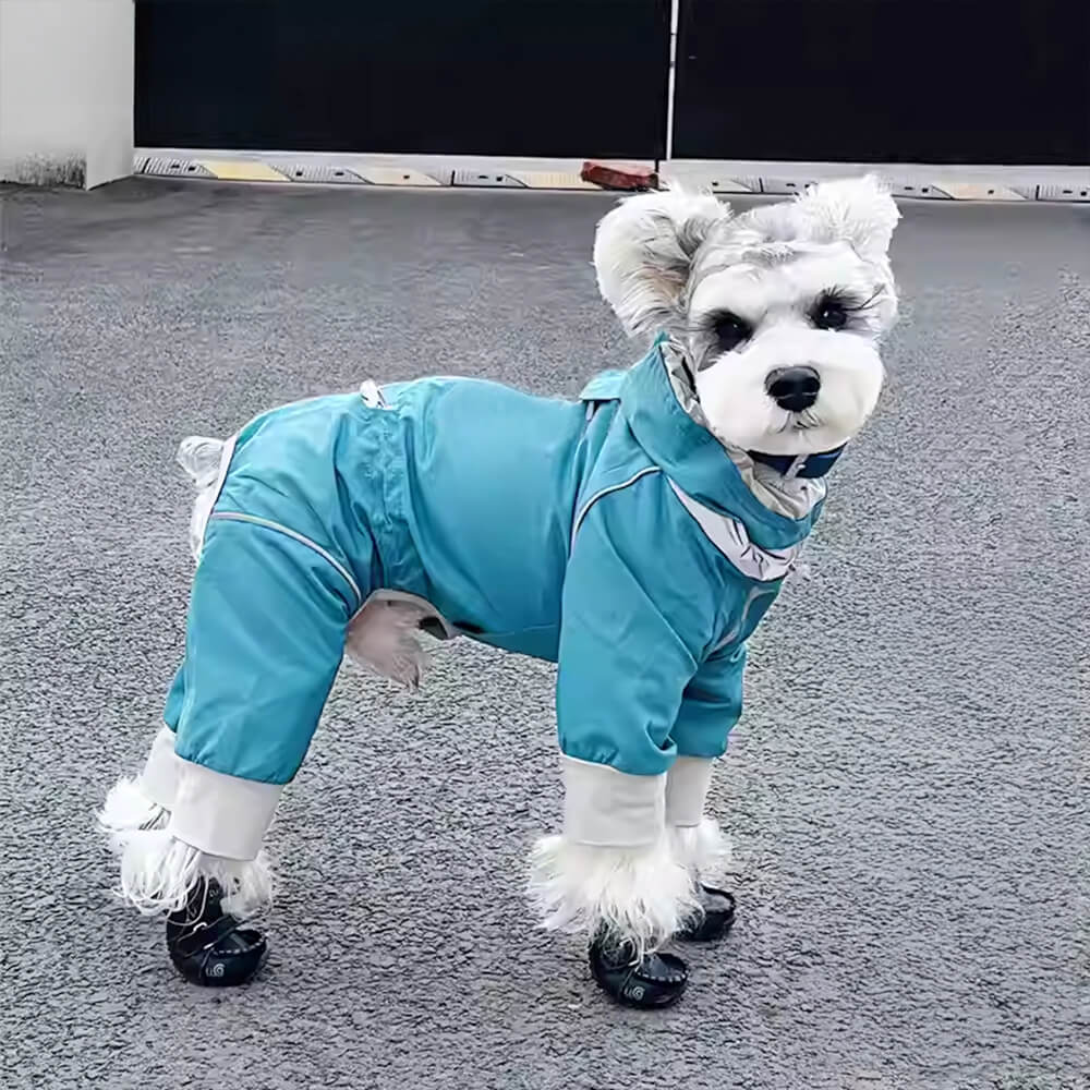 Four-Legged Waterproof Reflective Adjustable Fit Outdoor Dog Jumpsuit