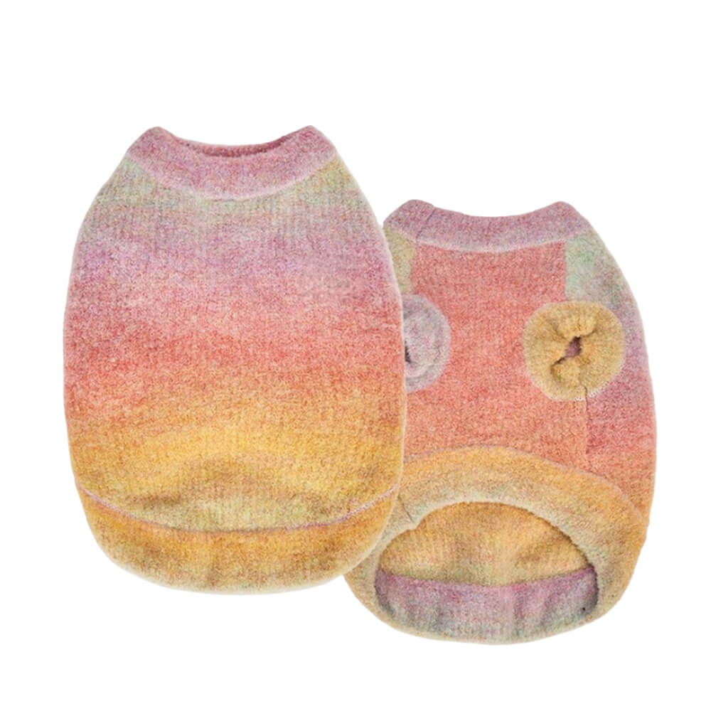 Gradient Fleece Dog Sweater - Soft and Anti-Static for Winter Warmth