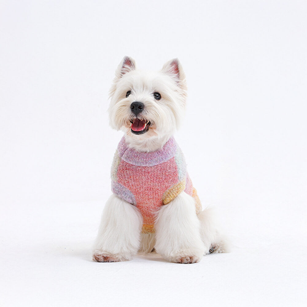 Gradient Fleece Dog Sweater - Soft and Anti-Static for Winter Warmth