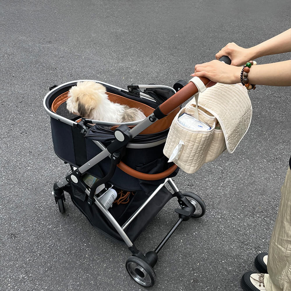 Large-Capacity Pet & Baby Stroller Organizer Bag – Versatile Hanging Storage