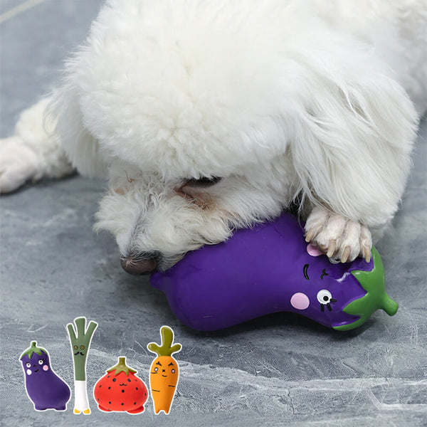 Juguete para perros interactivo de masticación de vegetales para vegetales de látex