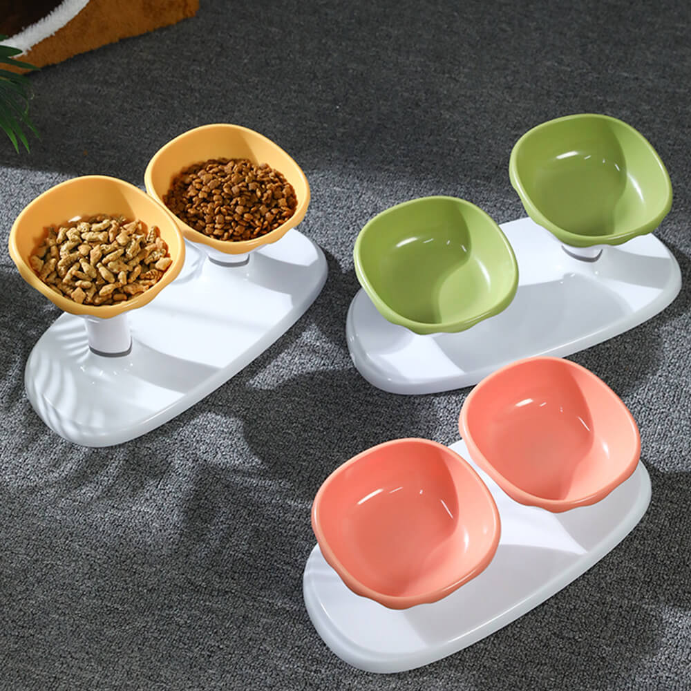 Multifunctional Adjustable Neck Protection Double Pet Bowl