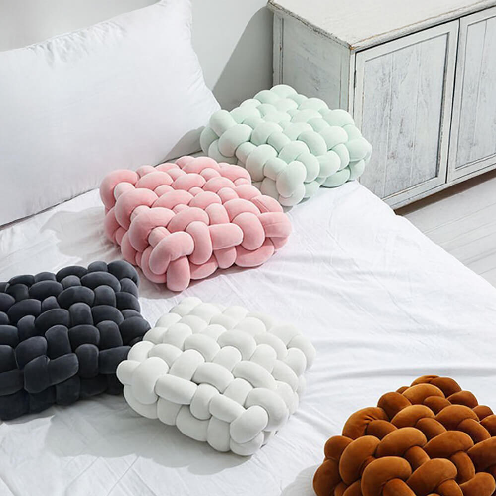 Square Soft Woven Texture Decorative Home Cushion Pillow