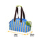 Bolsa de transporte de mascotas de viaje portátil de rayas con rayas con estilo para gatos y propietarios