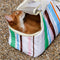 Bolsa de transporte de mascotas de viaje portátil de rayas con rayas con estilo para gatos y propietarios
