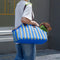 Bolsa de transporte de mascotas de viaje portátil de rayas con rayas con estilo para gatos y propietarios