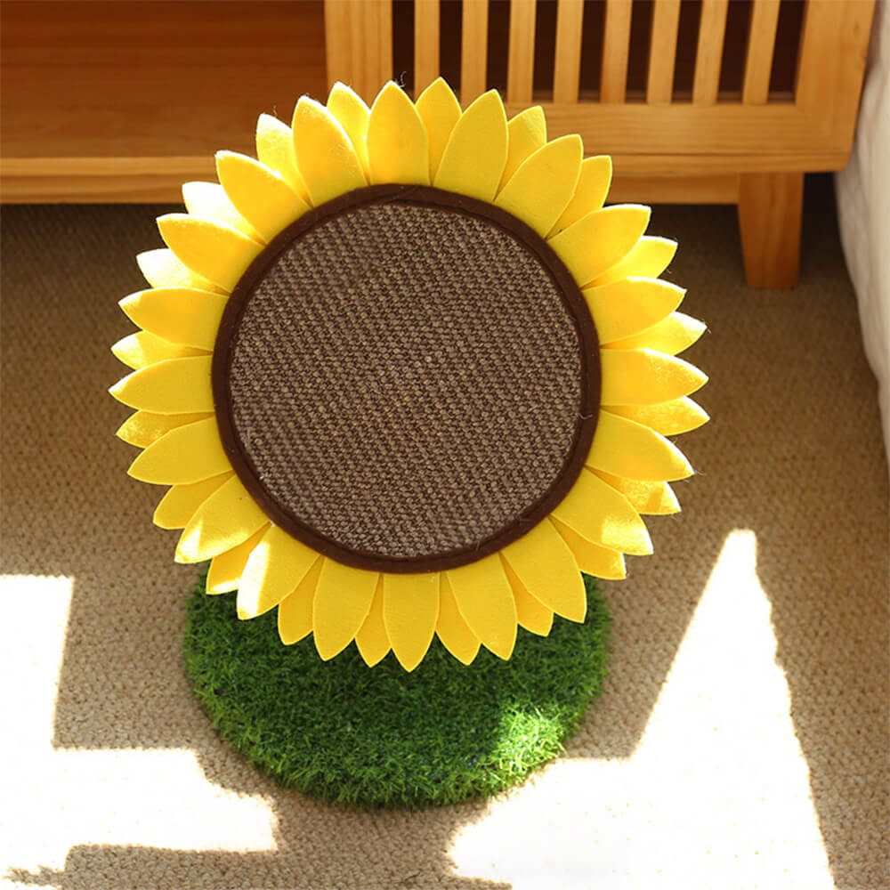 Sunflower Sisal Cat Scratching Board with Stable Grass Base