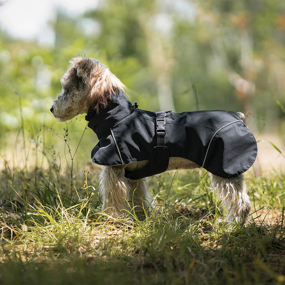 Turtleneck Waterproof Lightweight Reflective Adjustable Dog Poncho Raincoat