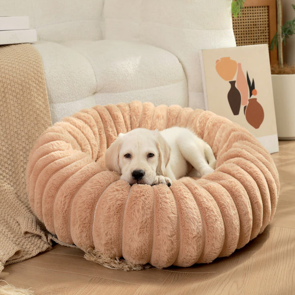 Cama de soporte de donas redondo ultra suave y gato