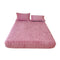 Stripe vertical Faux Faux Rabbit Fur Cattress Protector Inscribido Hoja