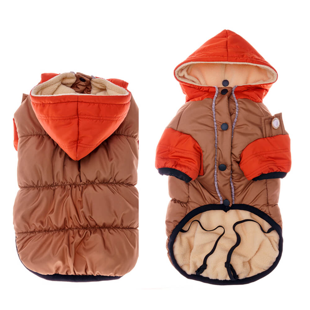 Waterproof & Windproof Warm Adjustable Fit Dog Hooded Jacket