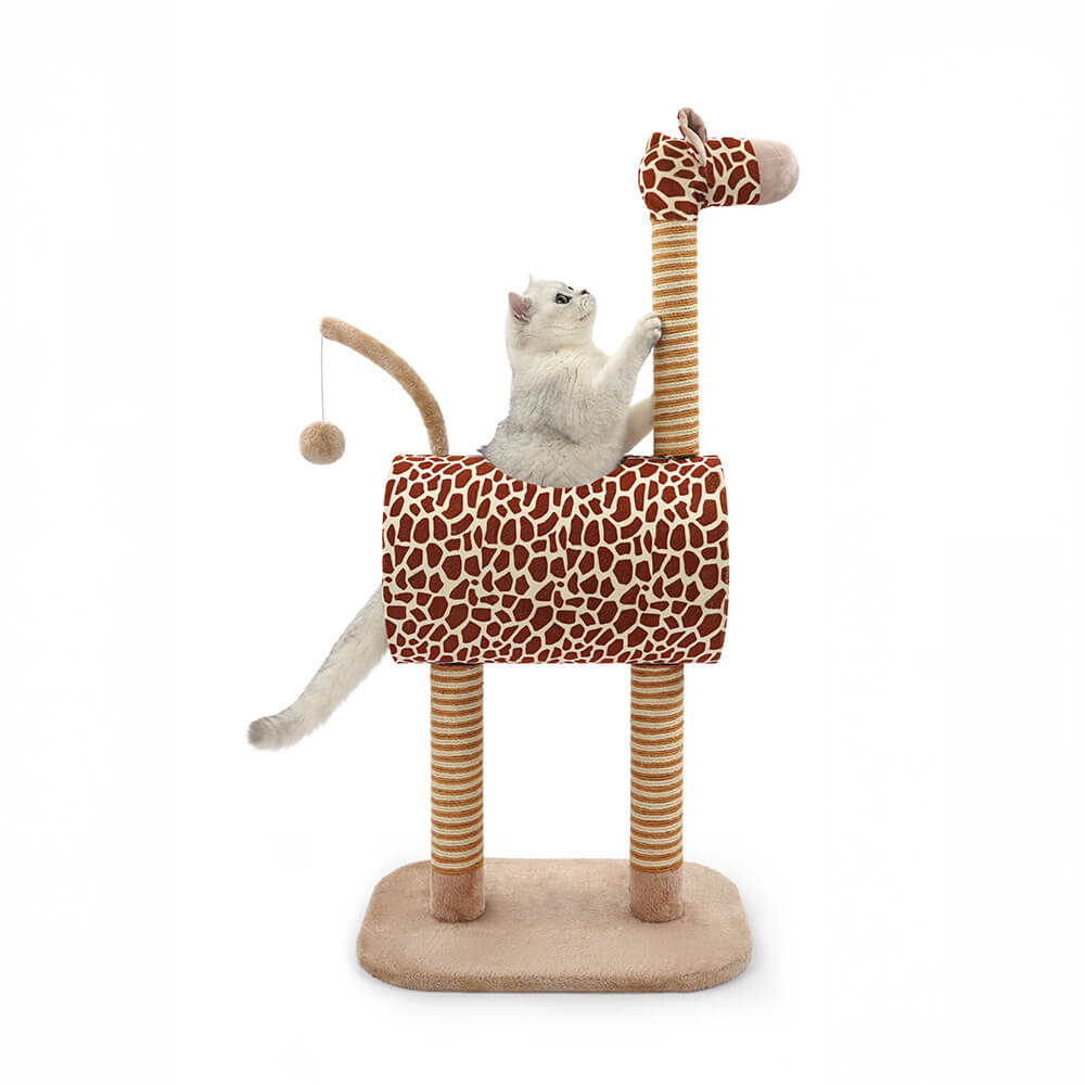 Whimsical Unicorn Multi-Functional Cat House and Scratching Tower Cat Tree