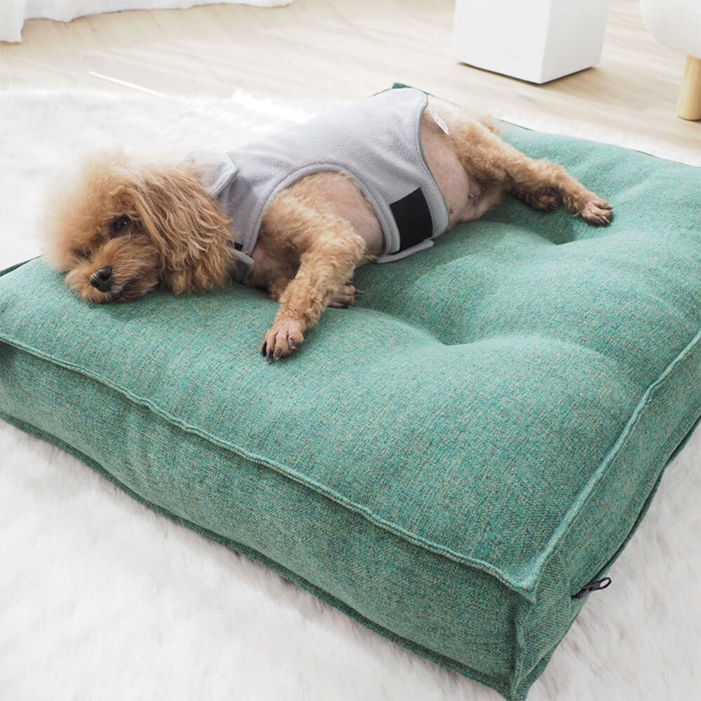 Rectangle Large Waterproof Washable Heavy-Duty Pillow Dog Bed